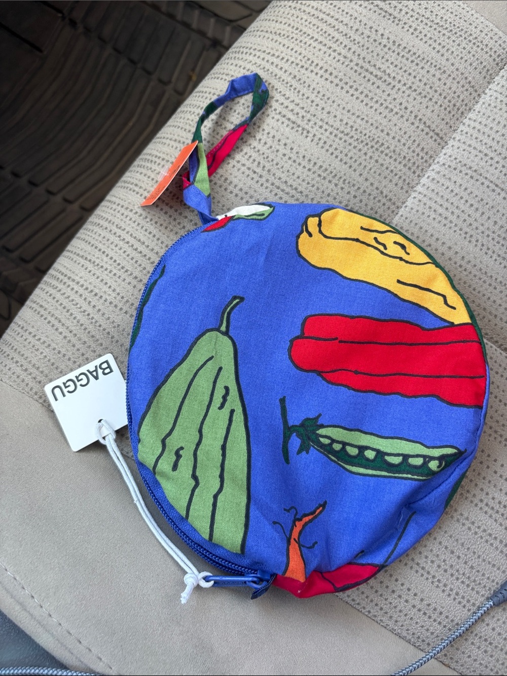 Baggu Organic Cotton Collapsible Sun Hat in Farmers Market
